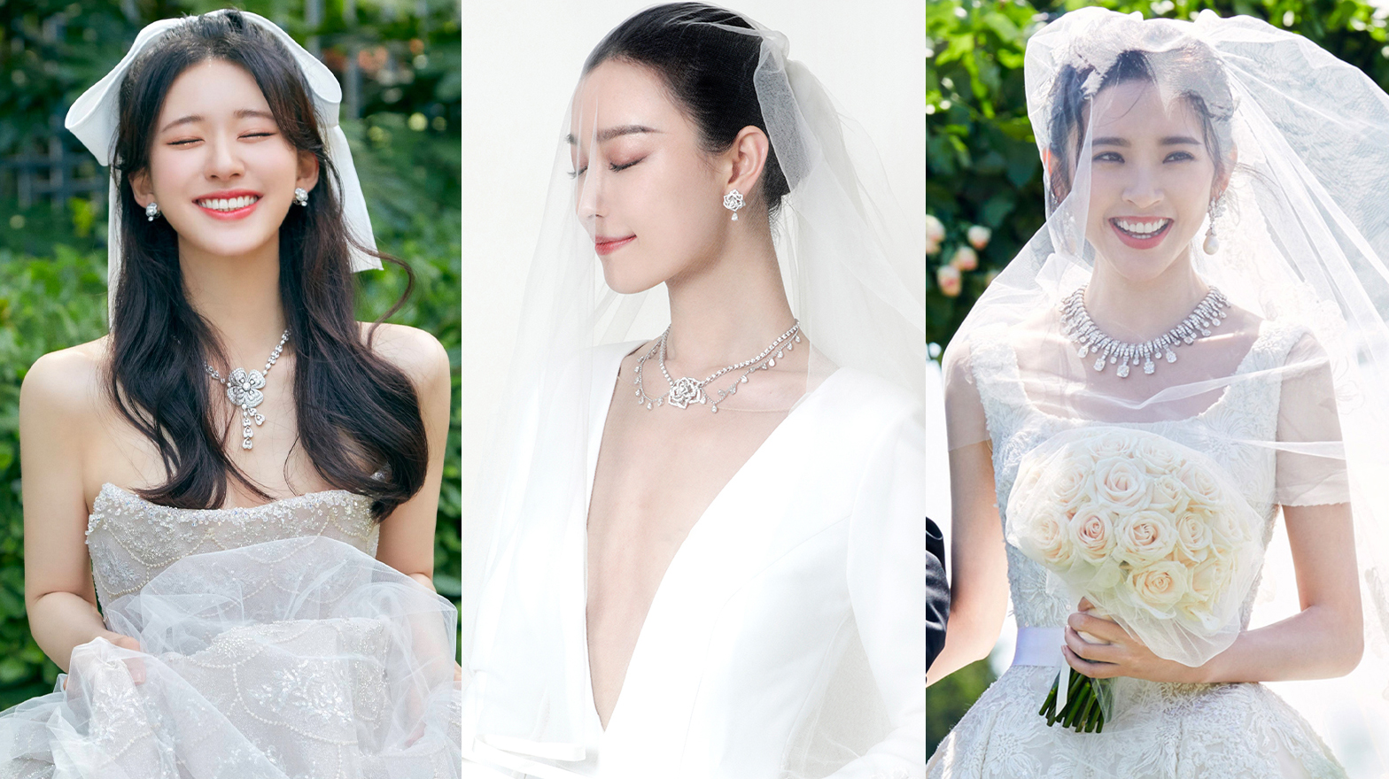 婚纱领型与天然钻石项链的巧搭公式