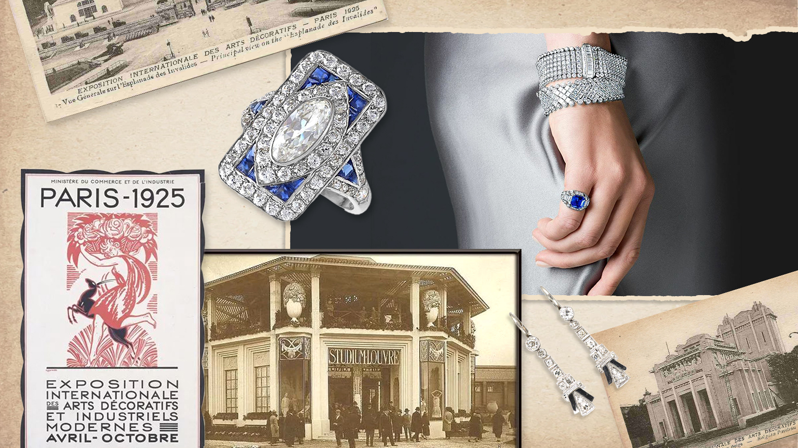 天然钻饰简史：几何线框里的装饰艺术时期1925年“艺术装饰与现代工业博览会”海报