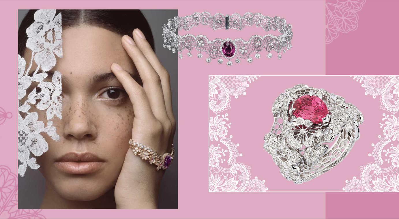 天然钻石勾勒的华丽蕾丝