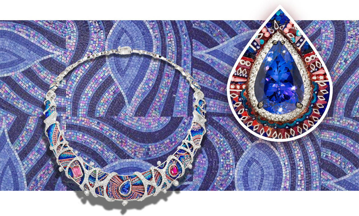 钻石雕砌的微观奇迹Sicis Destino Incantato项链