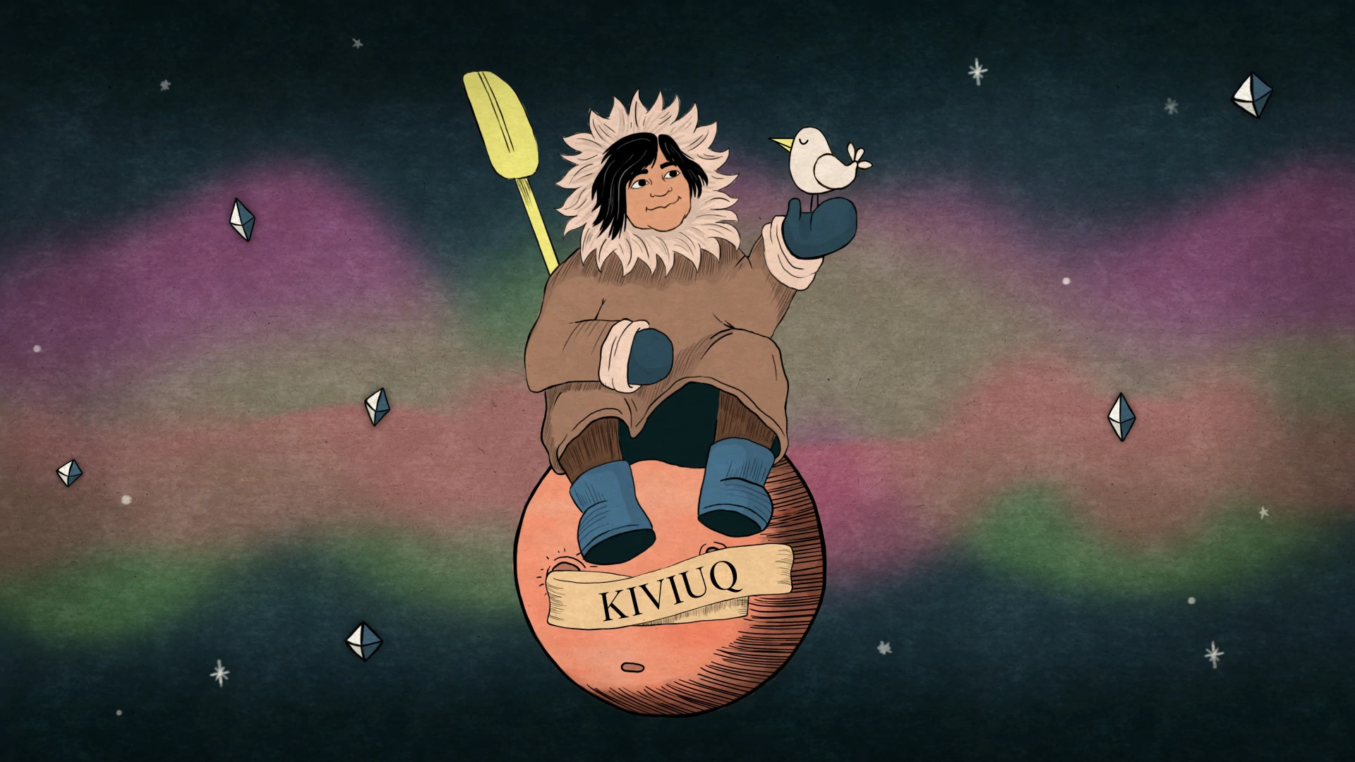 传奇因纽特卫星，如天然钻石般耀绽银河