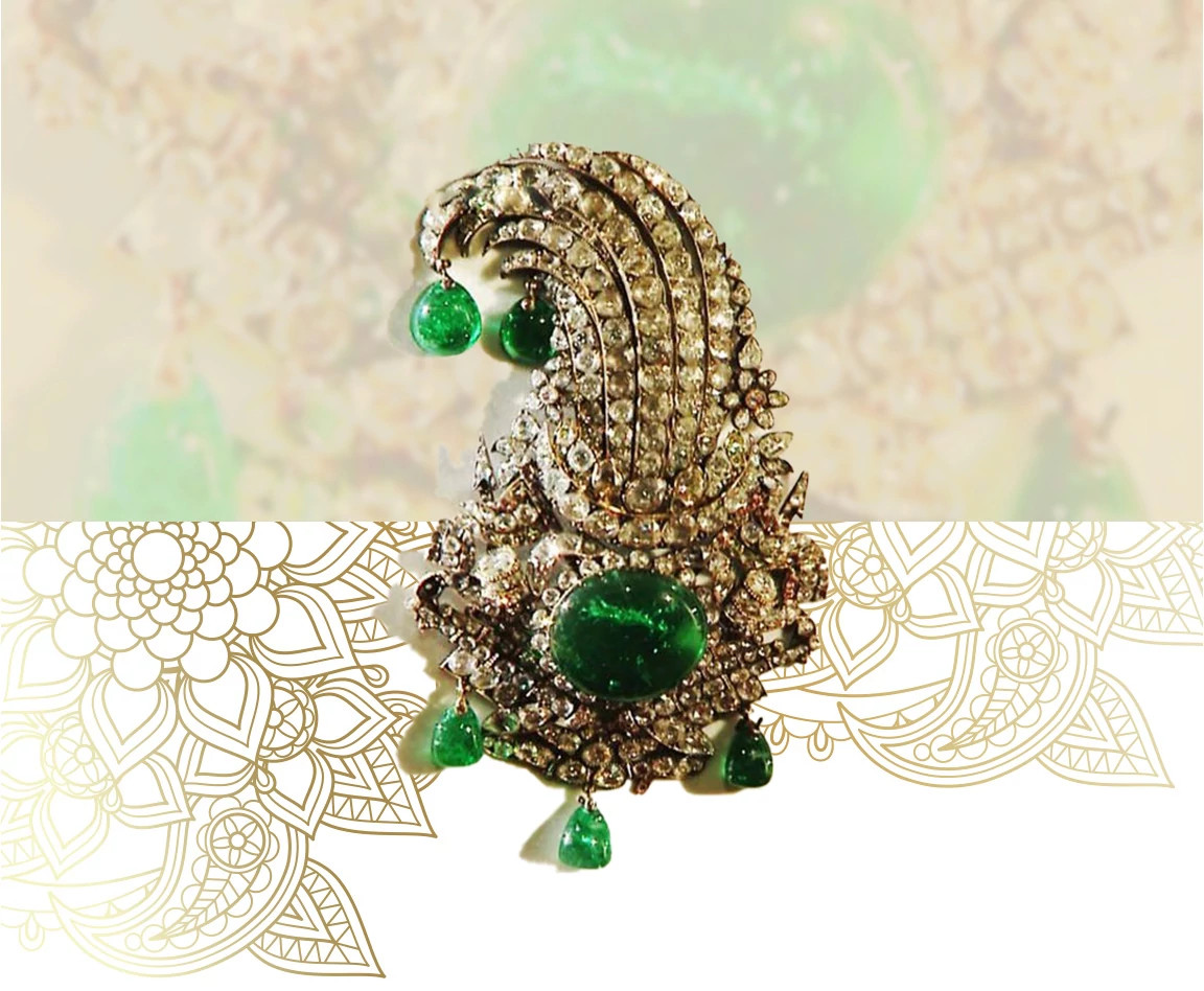 The Nadir Aigrette 天然钻石羽毛胸针