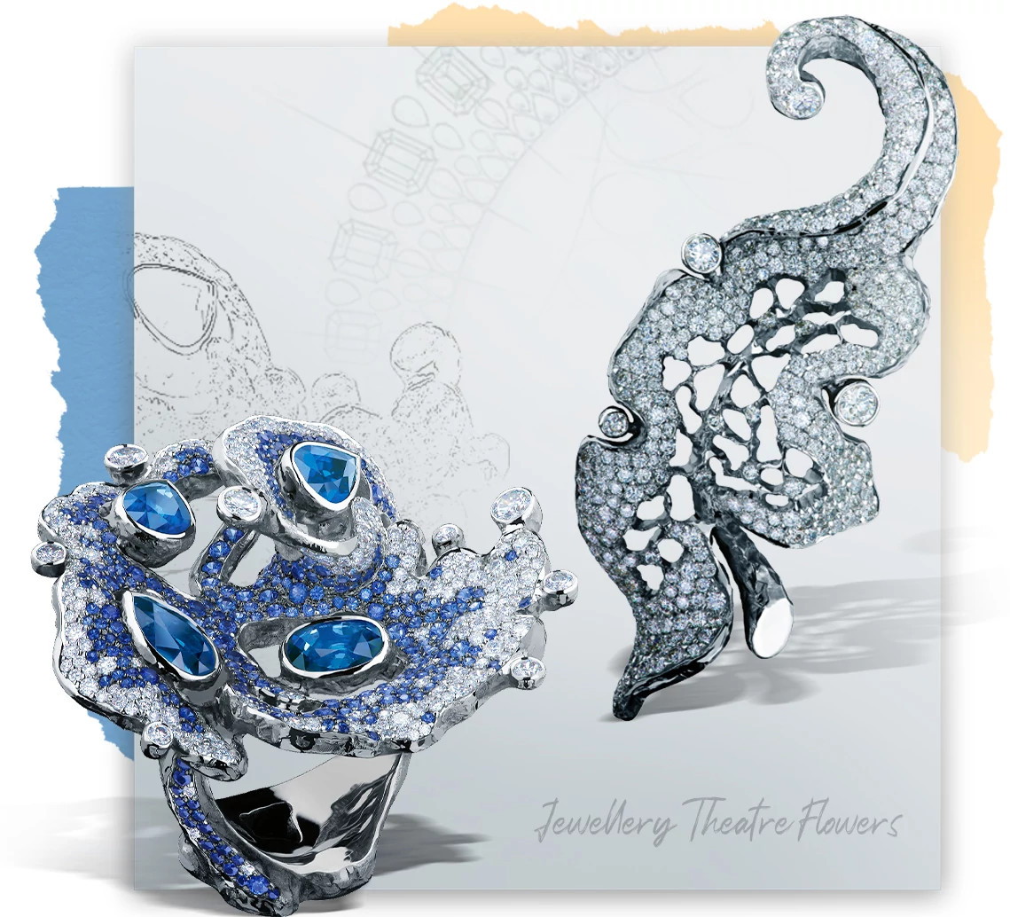 Jewellery Theatre Flowers系列天然钻石戒指