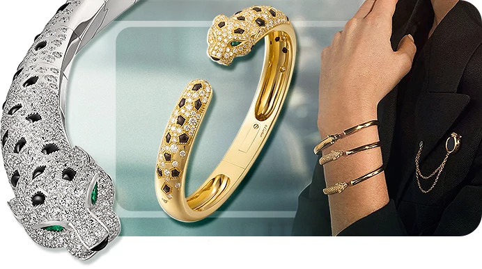 CARTIER PANTHÈRE DE CARTIER天然钻石手镯