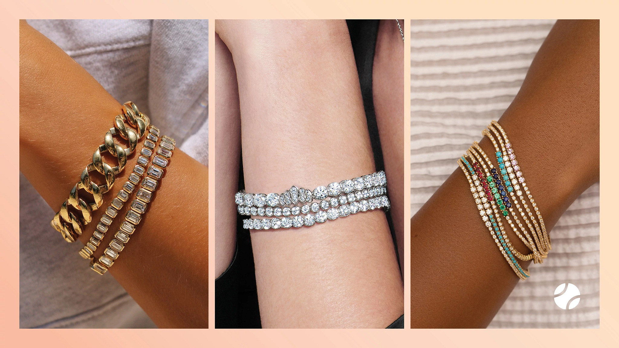 天然钻石网球手链，掀起奢华运动风