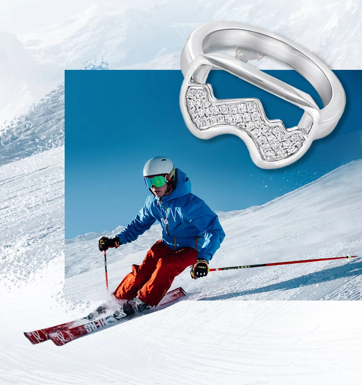 Jackson Hole Jewelry Co. 天然钻石护目镜戒指