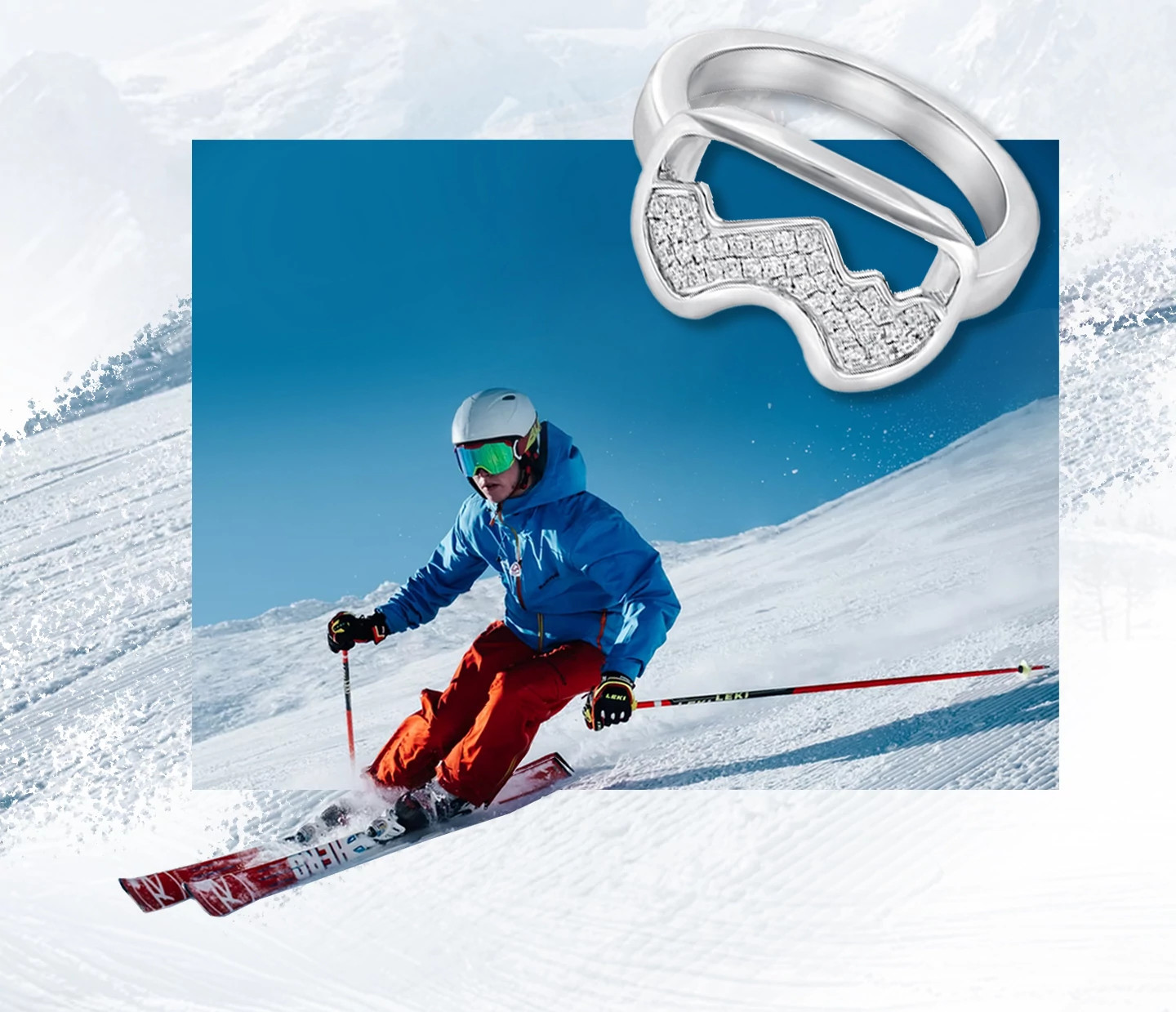 Jackson Hole Jewelry Co. 天然钻石护目镜戒指