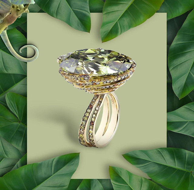 Chopard 变色龙钻石戒指