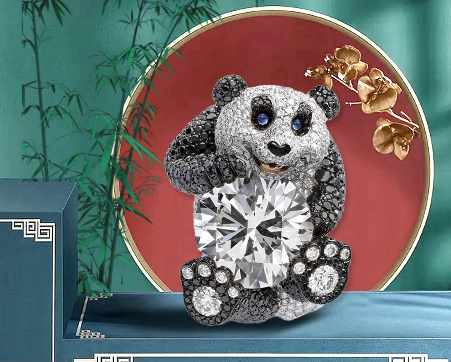 Chopard Red Carpet 大熊猫戒指
