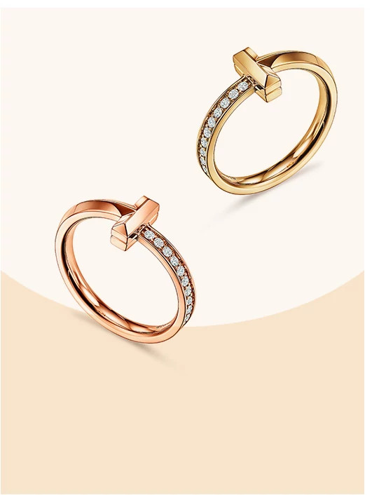 Tiffany&Co.T系列T1镶钻戒指
