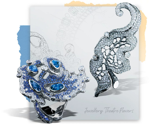 Jewellery Theatre Flowers系列天然钻石戒指
