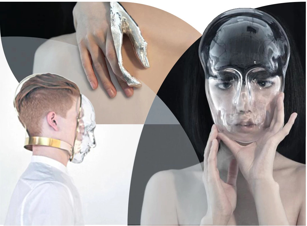 2018年纽约卡托纳美术馆《21世纪极端首饰》展-朱丹燚作品“Listen to your Inner Self- The Mask of Uniformity”、“The Skill I am Stealing From - The Hand of a Goldsmith”
