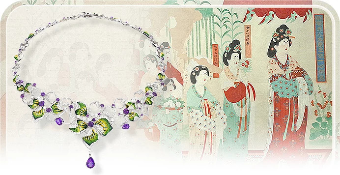 SICIS JEWELS 天然钻石鸢尾花项链