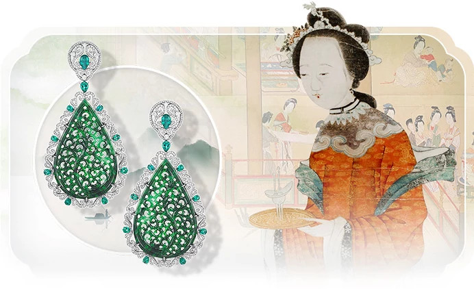CHOPARD萧邦高级珠宝系列Silk Road耳环