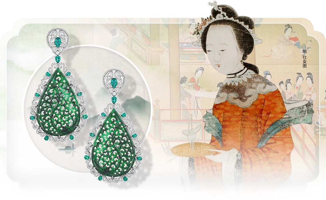 CHOPARD萧邦高级珠宝系列Silk Road耳环