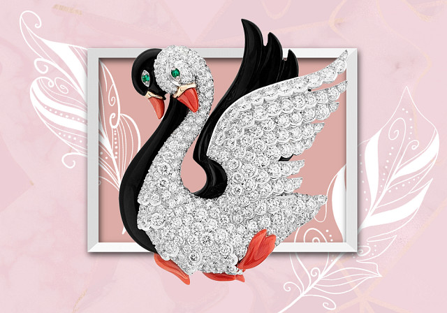 Van Cleef & Arpels L'Arche de Noé 白金胸针