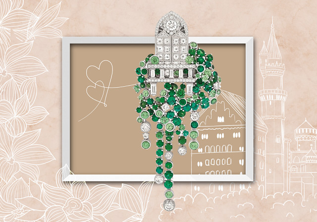 Van Cleef & Arpels Balcone 白金胸针