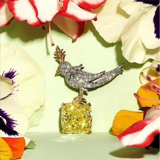 石上鸟胸针 Bird on a Rock
