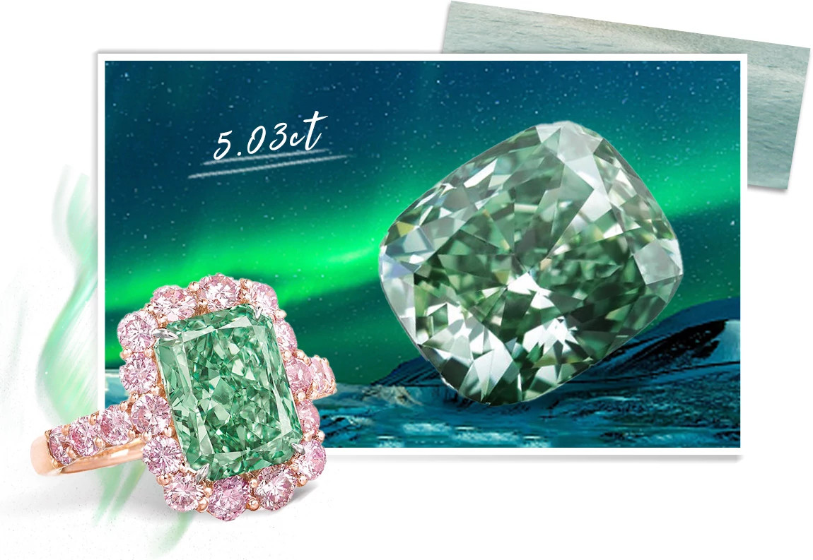 The Aurora Green天然绿色钻石