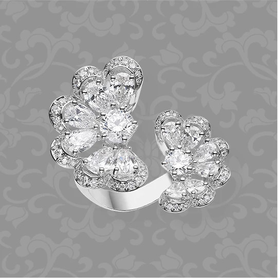 萧邦Precious Lace系列天然钻石戒指