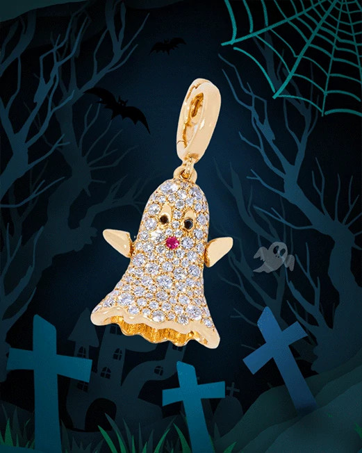 Annoushka Ghost 18K金镶天然钻石项链