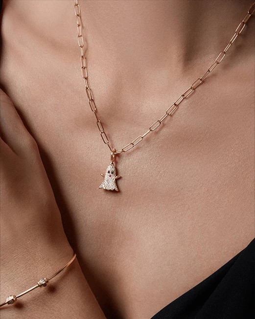 Annoushka Ghost 18K金镶天然钻石项链