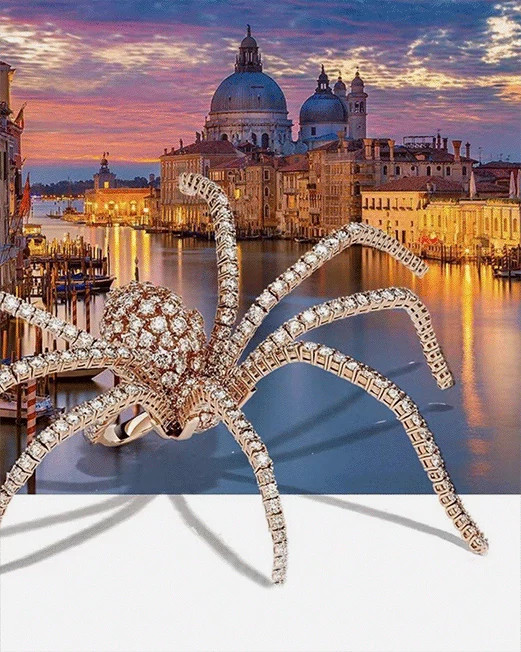 Damiani Animalia系列Ragno天然钻石戒指