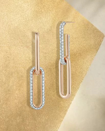 REINSTEIN/ROSS 金镶天然钻石链条手镯