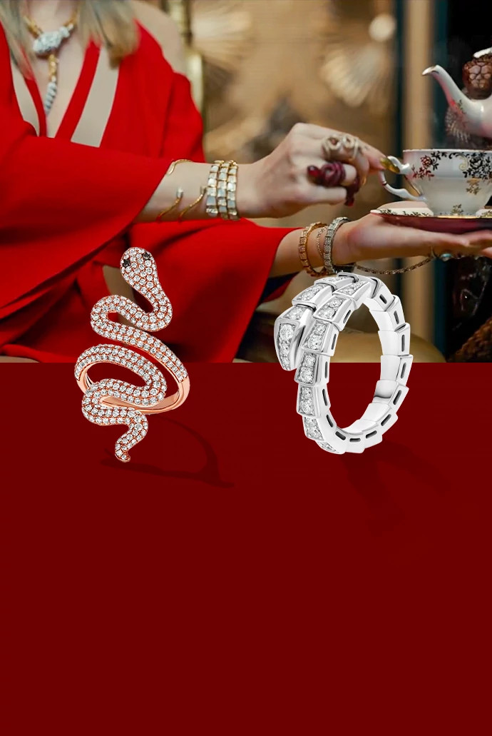 Bulgari Serpenti天然钻石手链