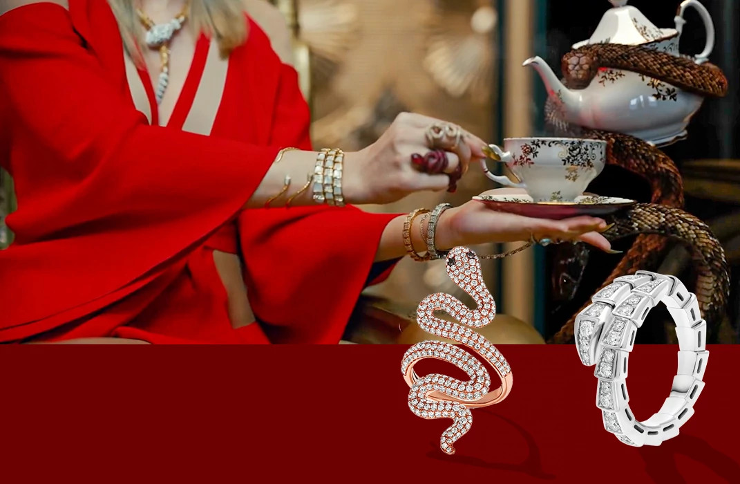Bulgari Serpenti天然钻石手链