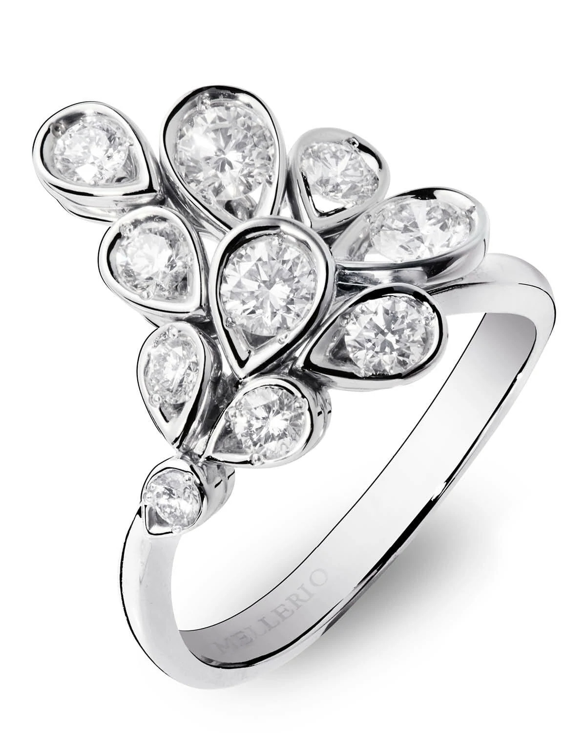 Bague Indra系列天然钻石白金戒指