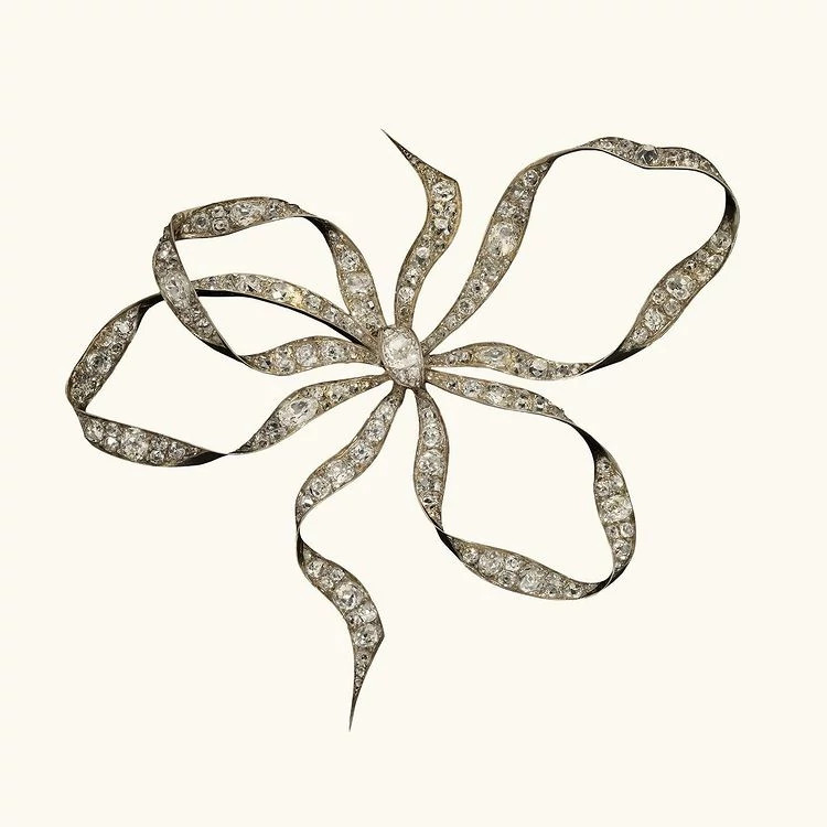 孔雀羽毛天然钻石胸针