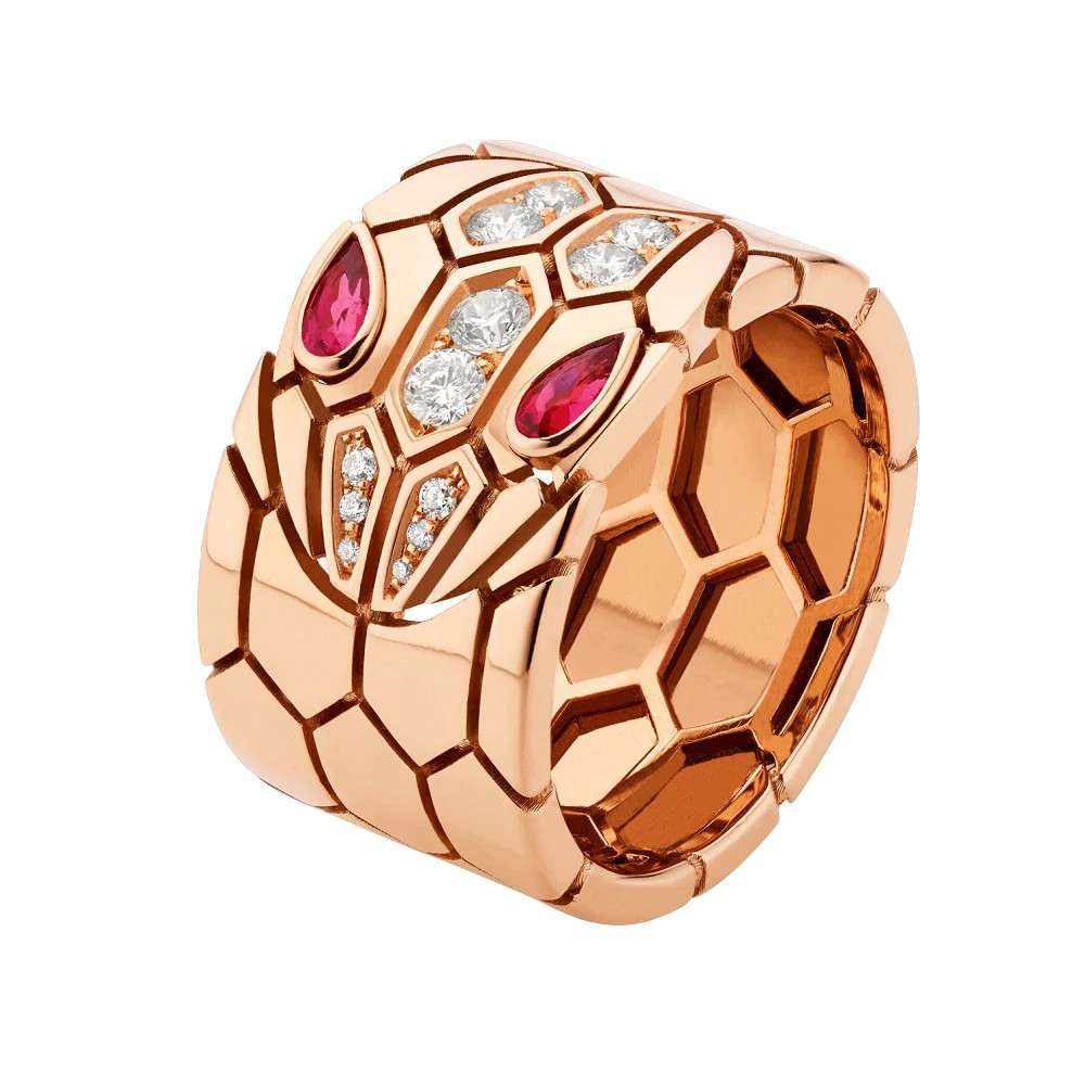Serpenti Seduttori 玫瑰金戒指