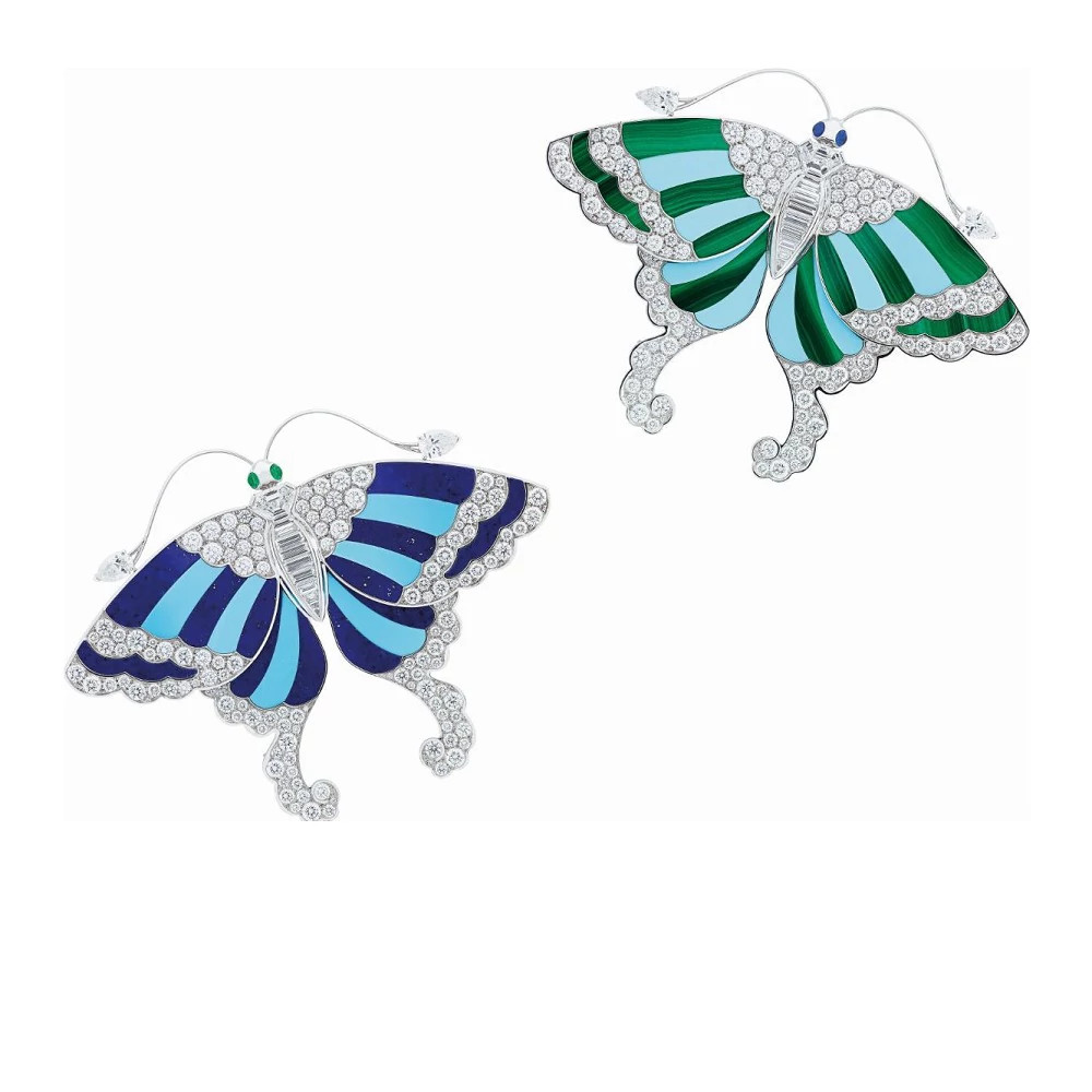 Papillons 白金胸针