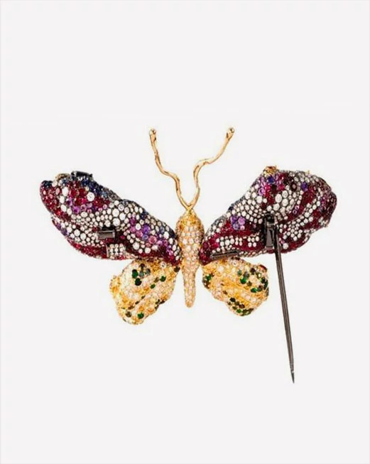 皇家蝴蝶 (Royal Butterfly) 胸针的正反面