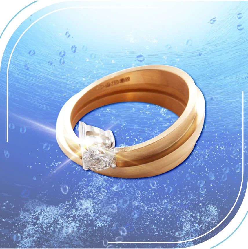 Ocean Diamond II 金质戒指