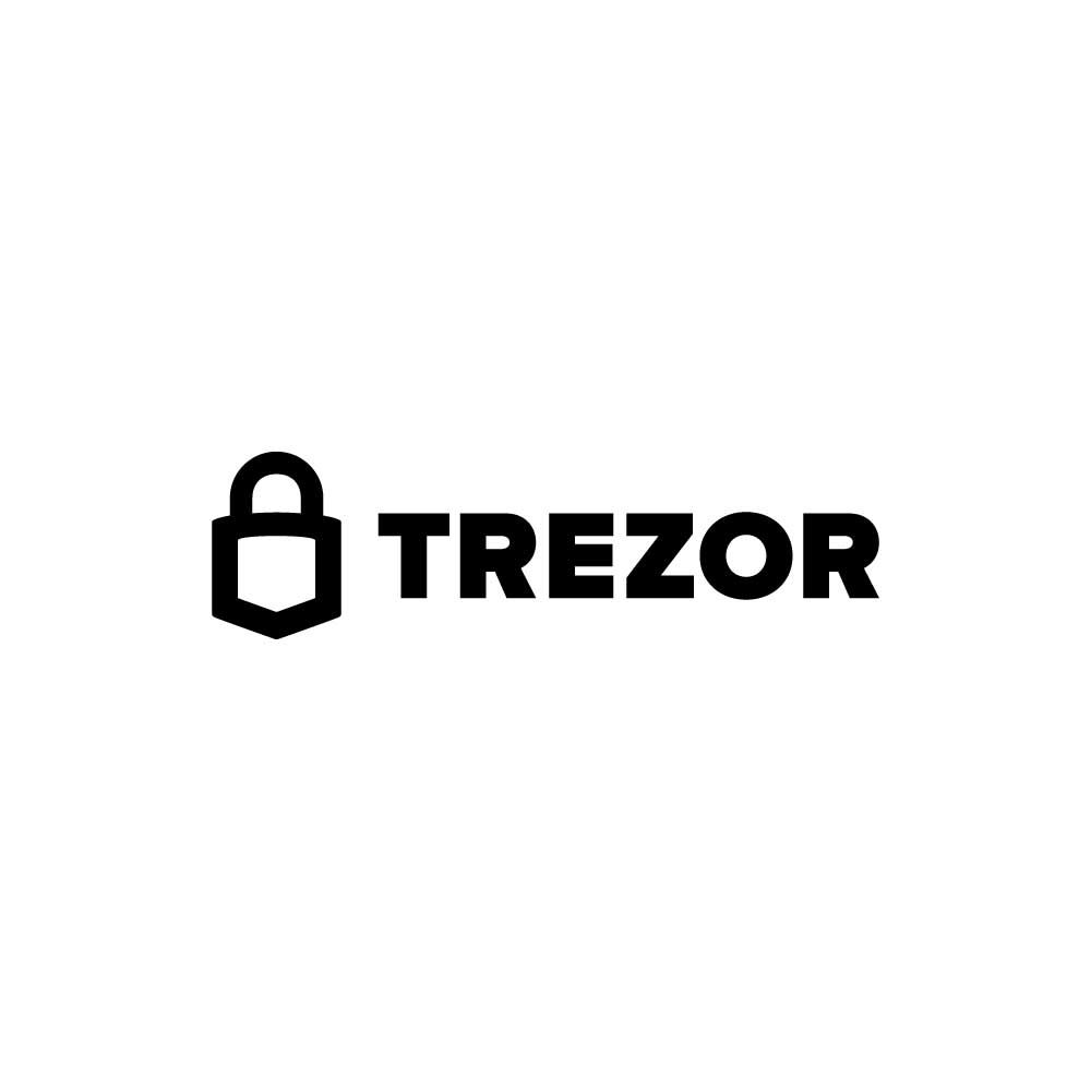 Trezor hardware wallet with Trezor Suite open on laptop screen